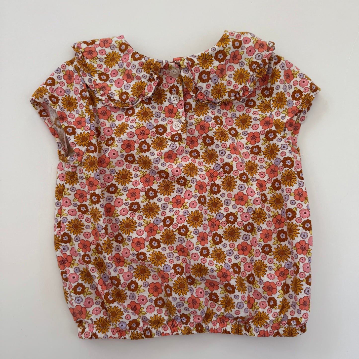 Size 4T | Floral Peterpan collar top