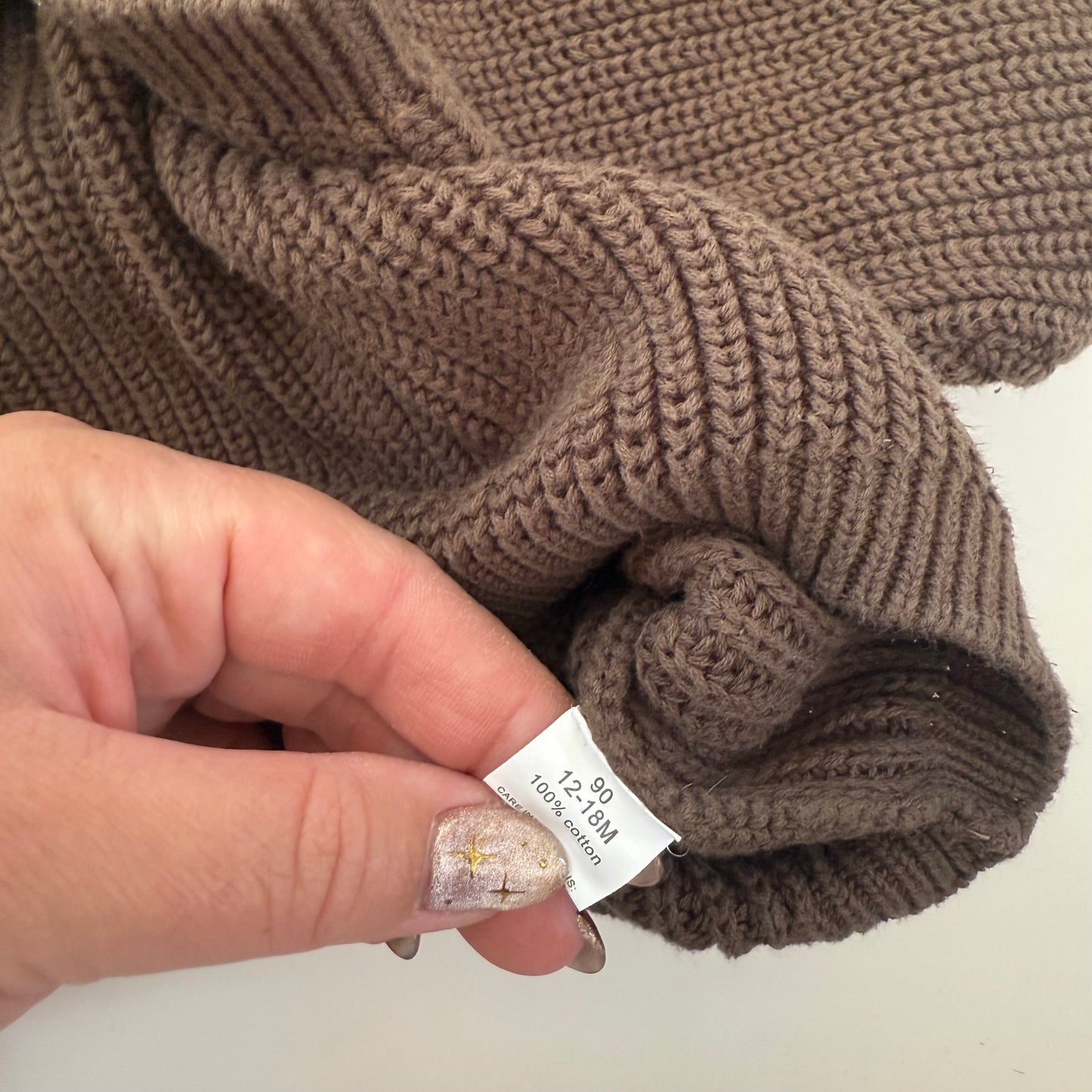 Size 12-18 months | Gender Neutral Olive Green Boutique sweater