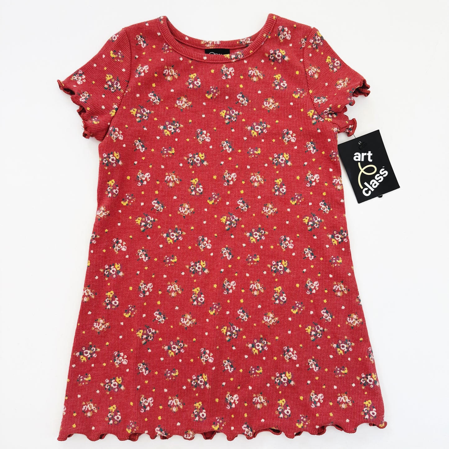 Size 2T | NWT Art Class ribbed lettuce edge dress