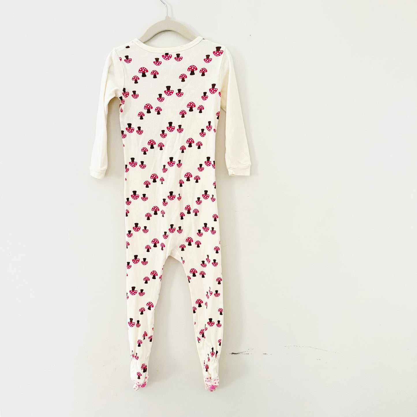 Size 2/3 | Elowel Baby Girls Footed Fox + Mushroom Pajama Sleeper
