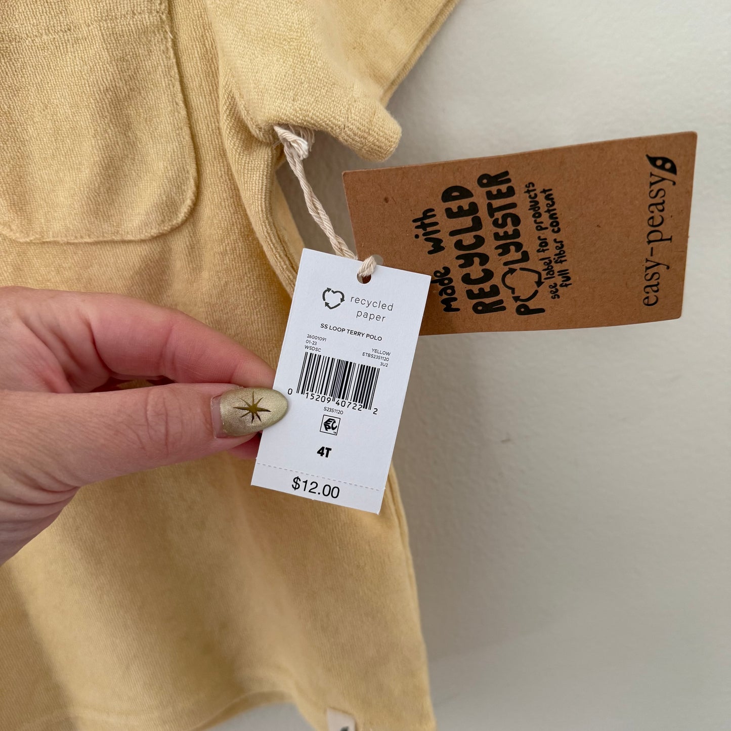 Size 4T | NWT Terry cloth collared shirt