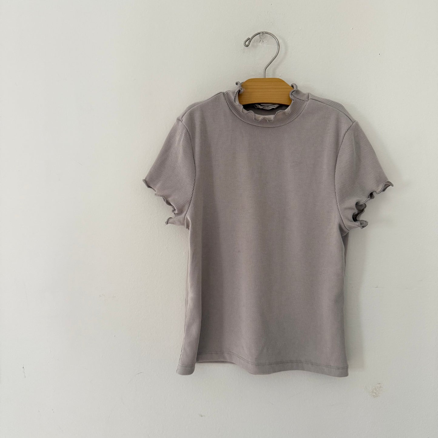 Size 12 | Microribbed mock turtle neck blouse