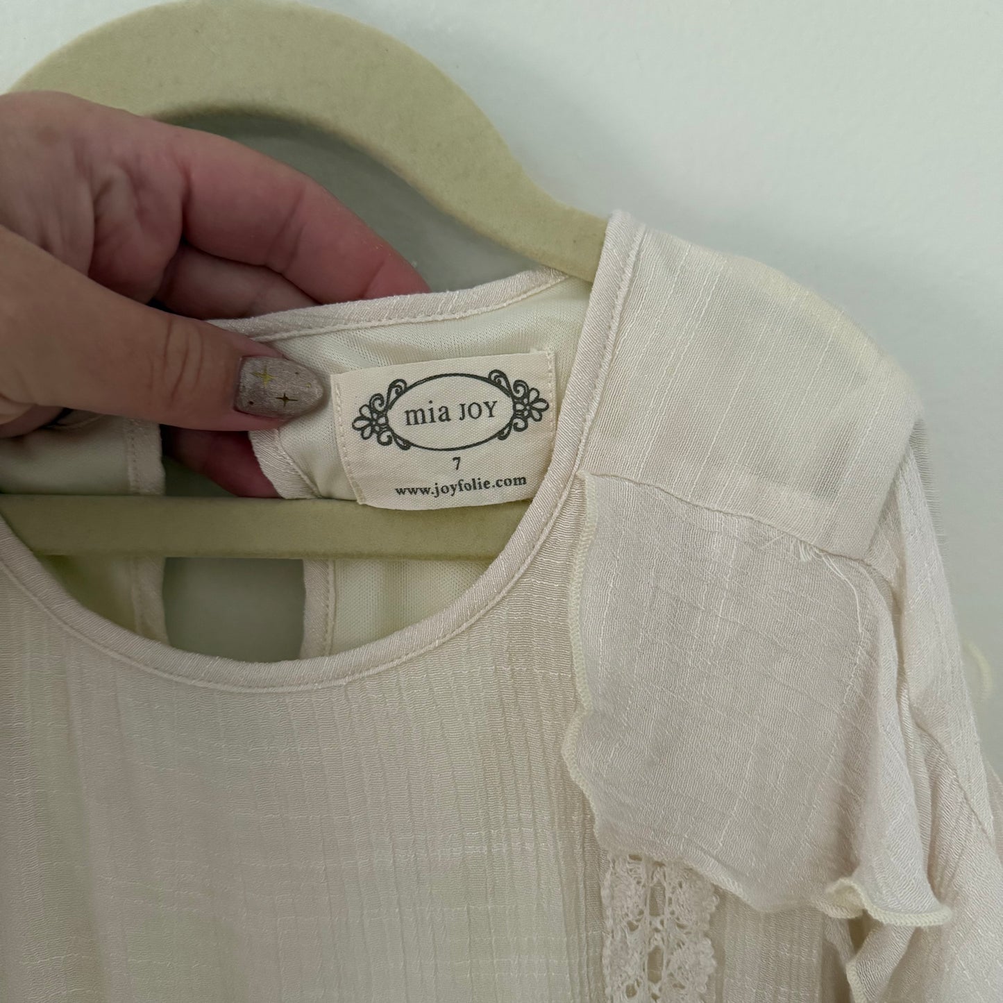 Size 7 | Joyfolie Mia Joy cream dress