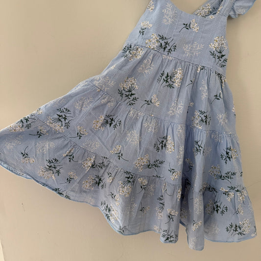 Size 4/5 | Blue floral tiered dress