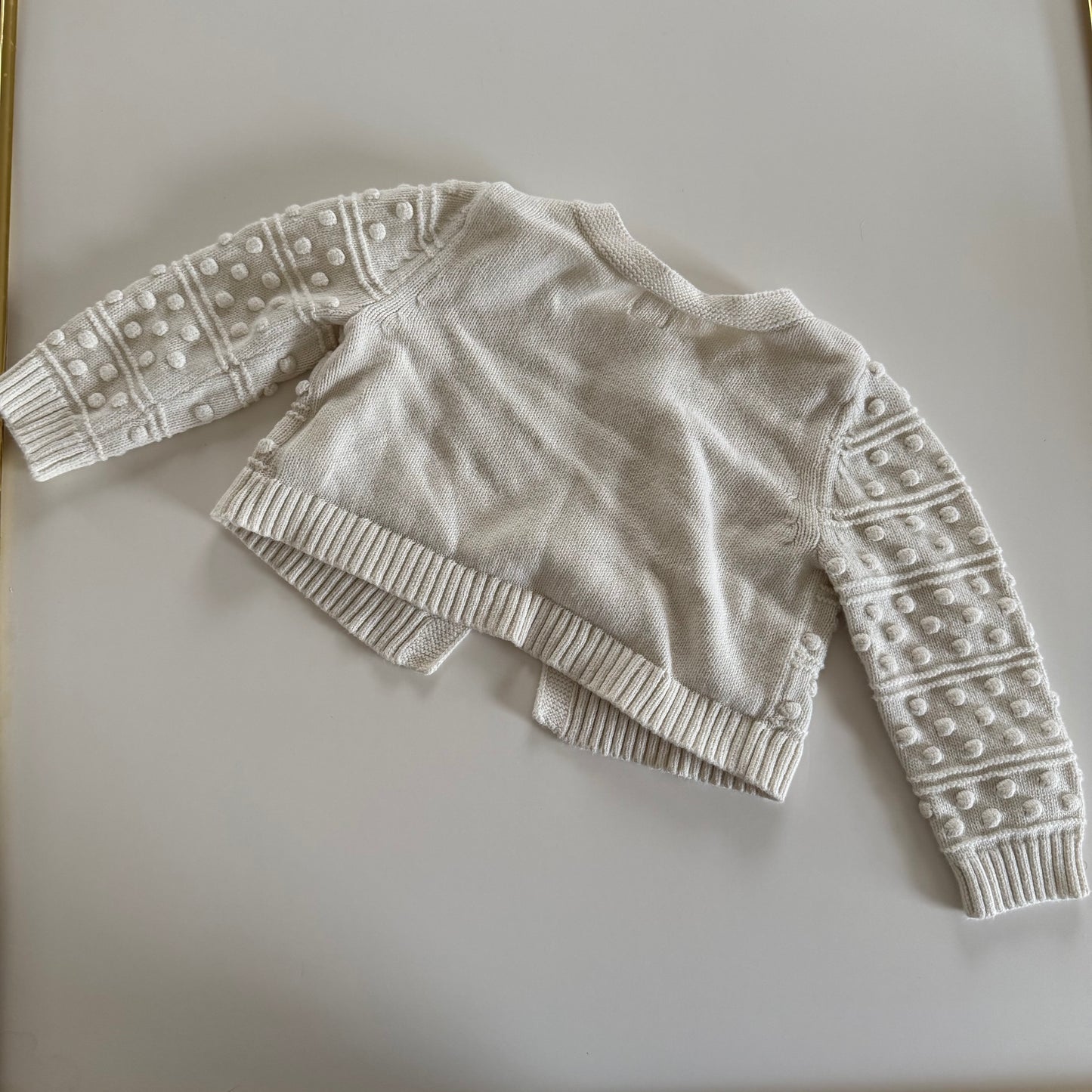 Size 12-18 months | Cream popcorn sweater