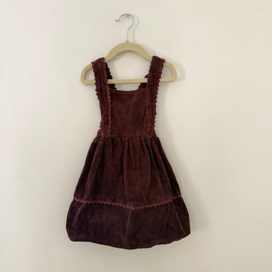 Size 6 | Chocolate corduroy pinafore
