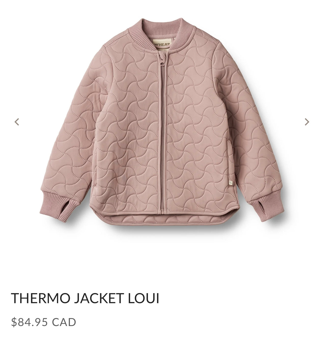 Size 6 | Wheat Loui Thermo Jacket in a warm rose