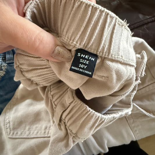 Size 8/9 | Wide leg khaki cargos