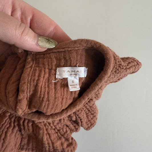 Size 6 | Gauzy ruffle detail top