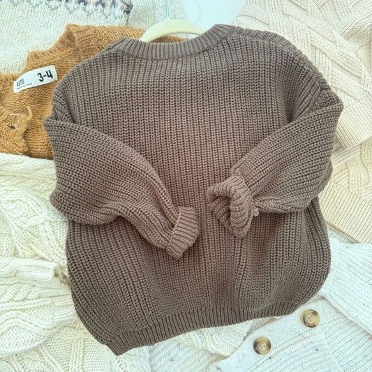 Size 12-18 months | Gender Neutral Olive Green Boutique sweater