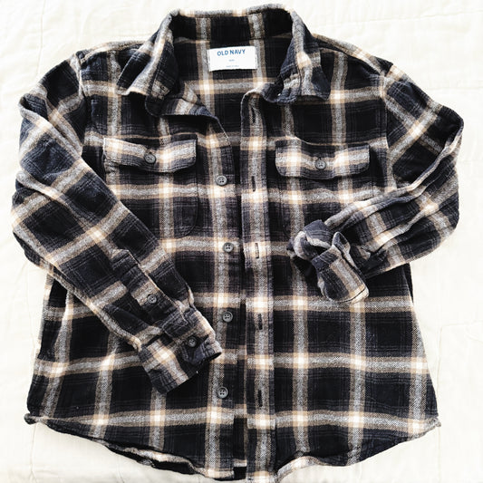 Size 8 | Neutral plaid button down