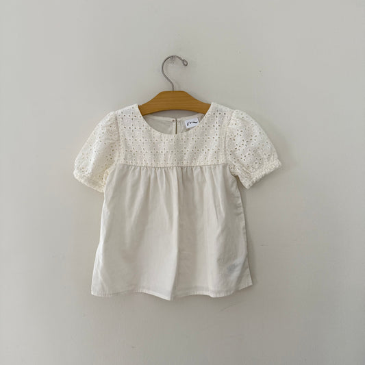 Size 5T | Embroidered eyelet top