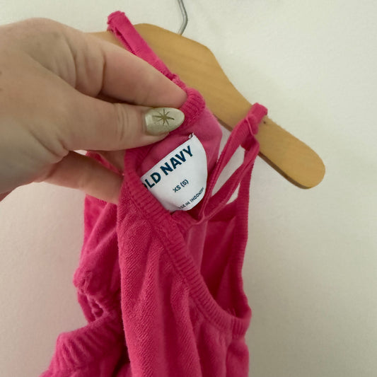 Size 5T | Terry cloth cut out romper
