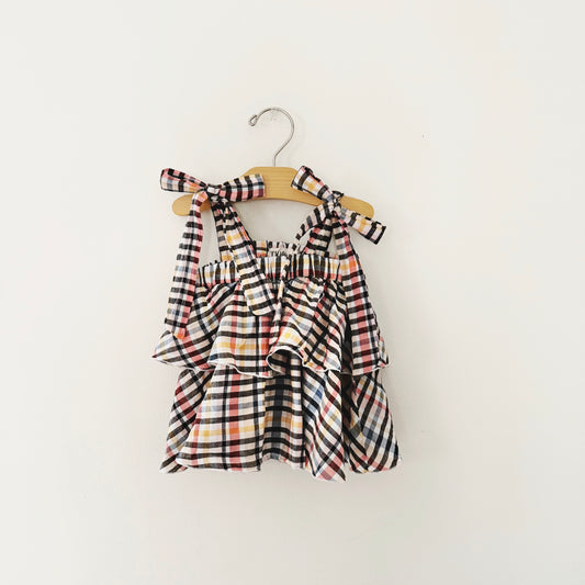 Size 4 | Plaid bow tank