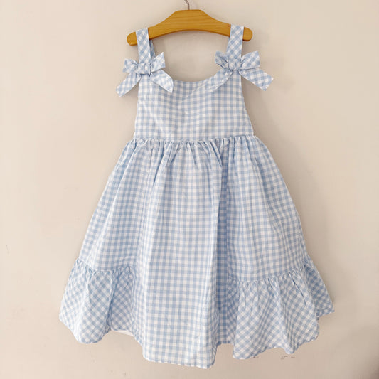 Size 7 | Gingham bow detail dress