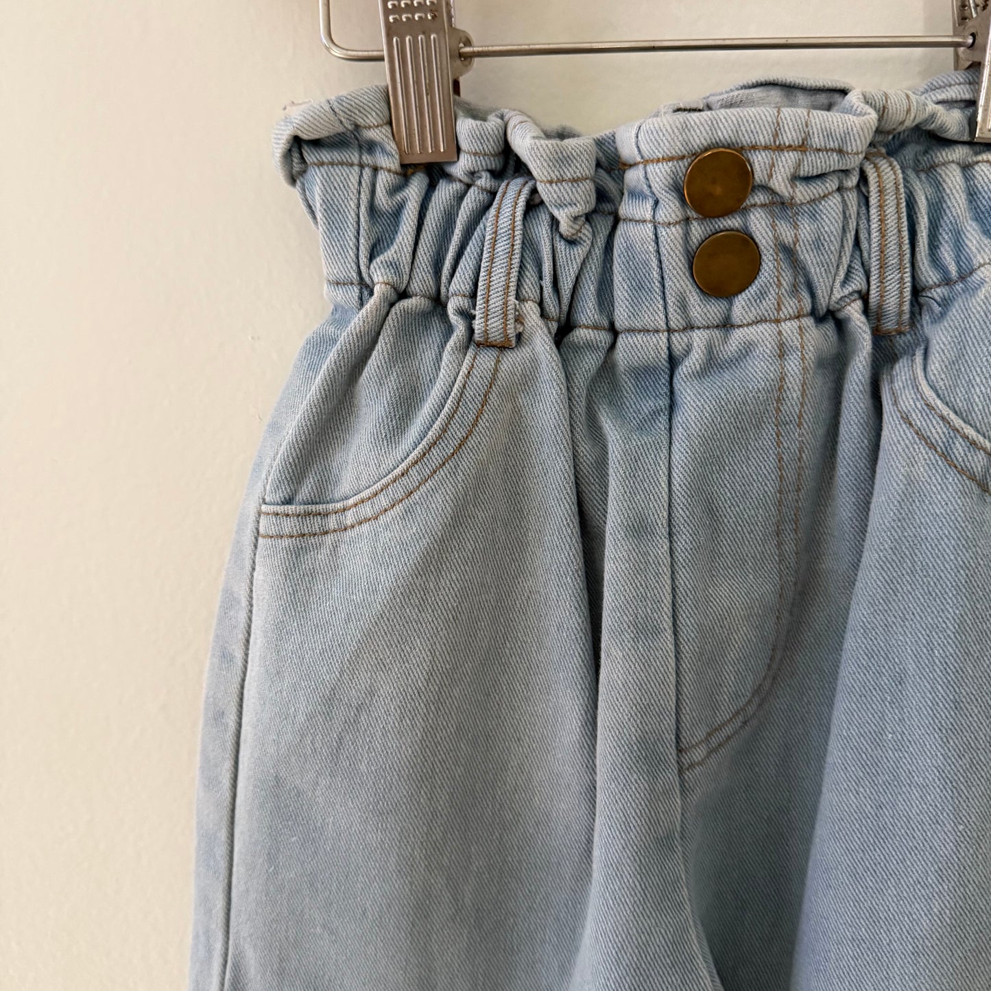 Size 4T | Denim paper bag pants