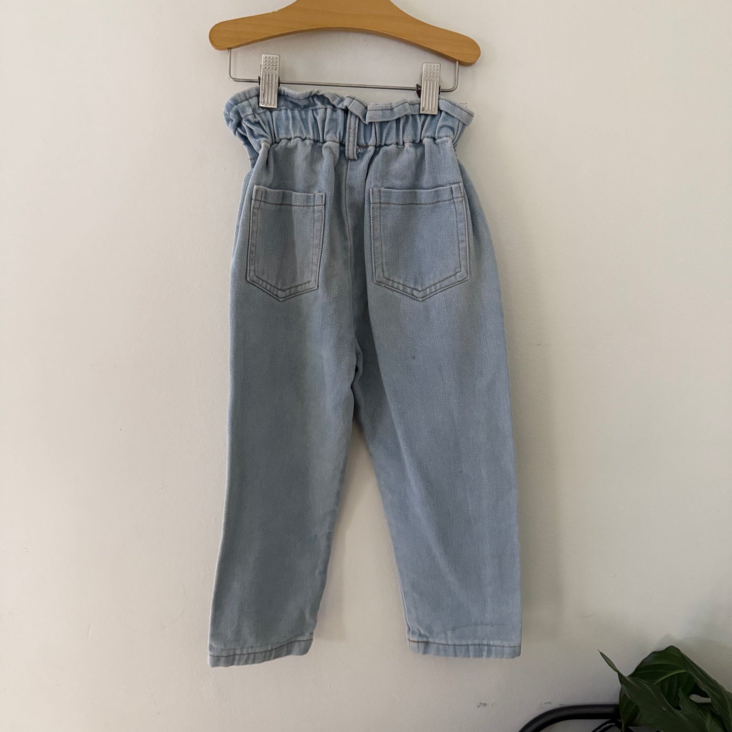 Size 4T | Denim paper bag pants