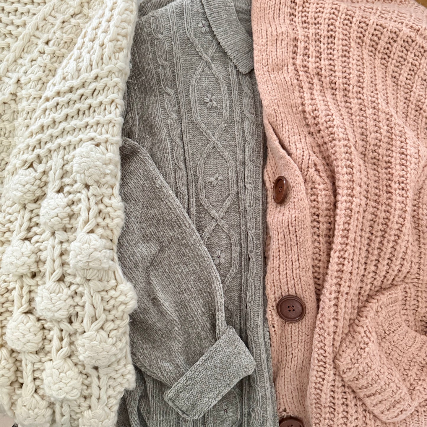 Size large | Oversized slouchy dusty pink knit