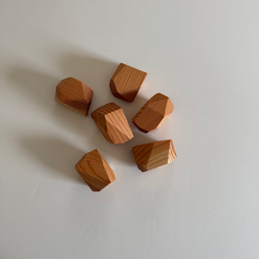 PERCHED Natural Wooden Stacking Stones