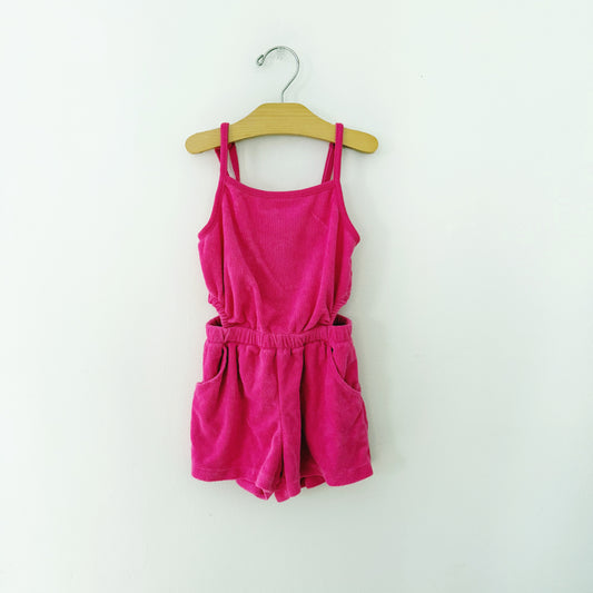 Size 5T | Terry cloth cut out romper