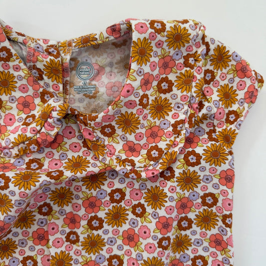 Size 4T | Floral Peterpan collar top
