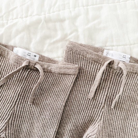 Size 1.5 years | Zara knitted drawstring leggings