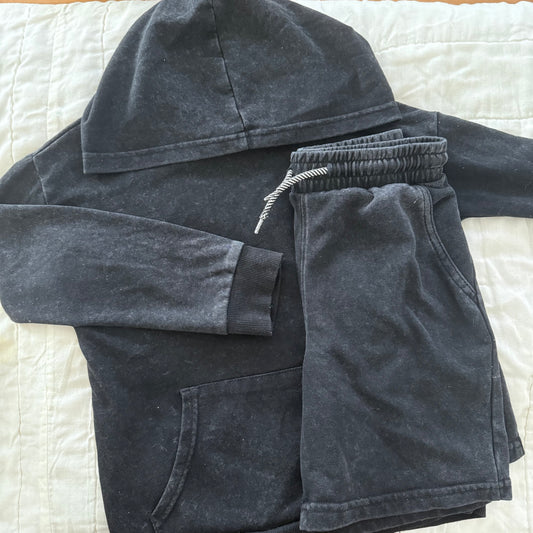 Size 8 | Black acid wash set