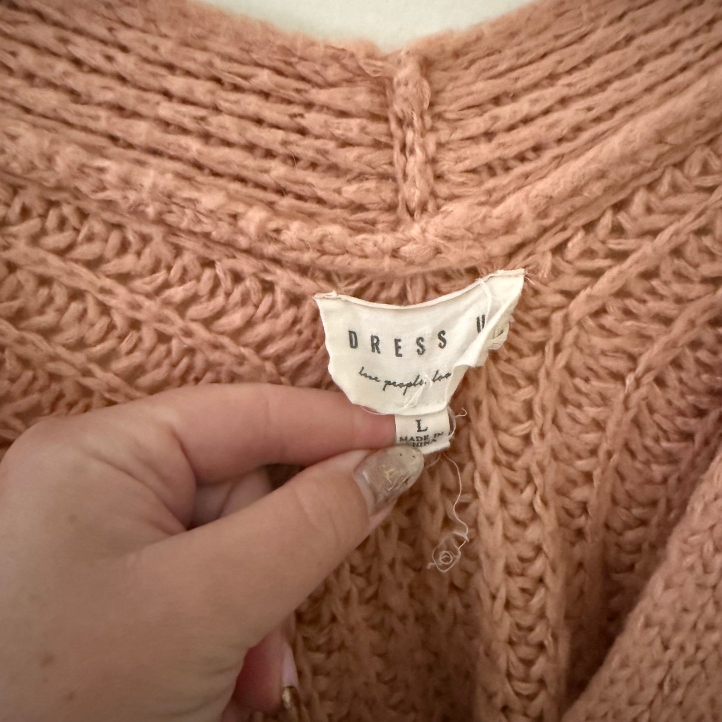 Size large | Oversized slouchy dusty pink knit