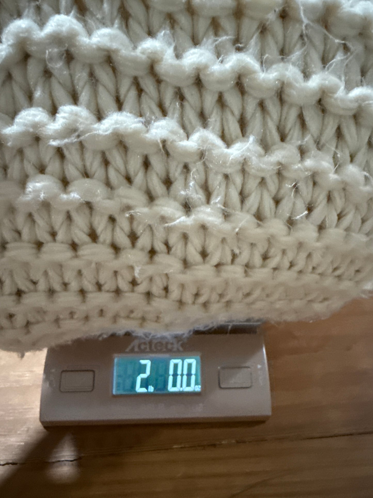 Hand crochet bubble sleeve sweater