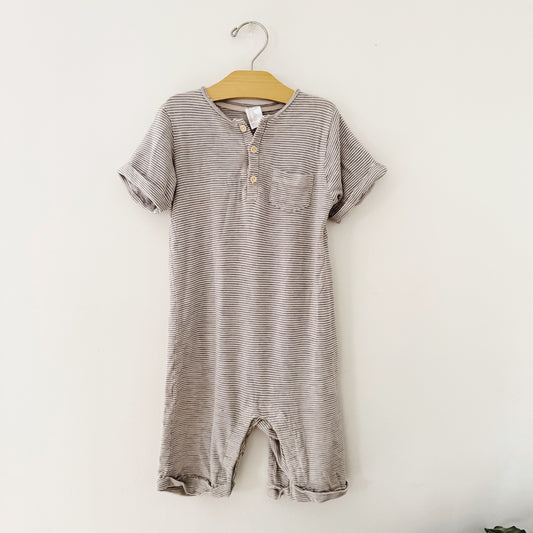 Size 3T | Striped slub knit one piece
