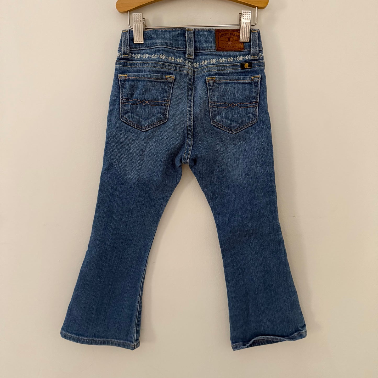 Size 4T | Lucky Brand Charlie flare embroidered jeans