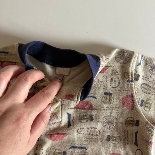 Size 3T/4T | Vintage camping themed polo