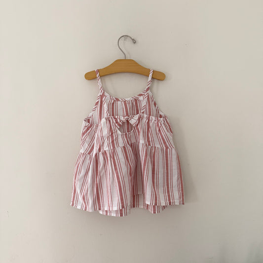 Size 7 | Striped peplum top
