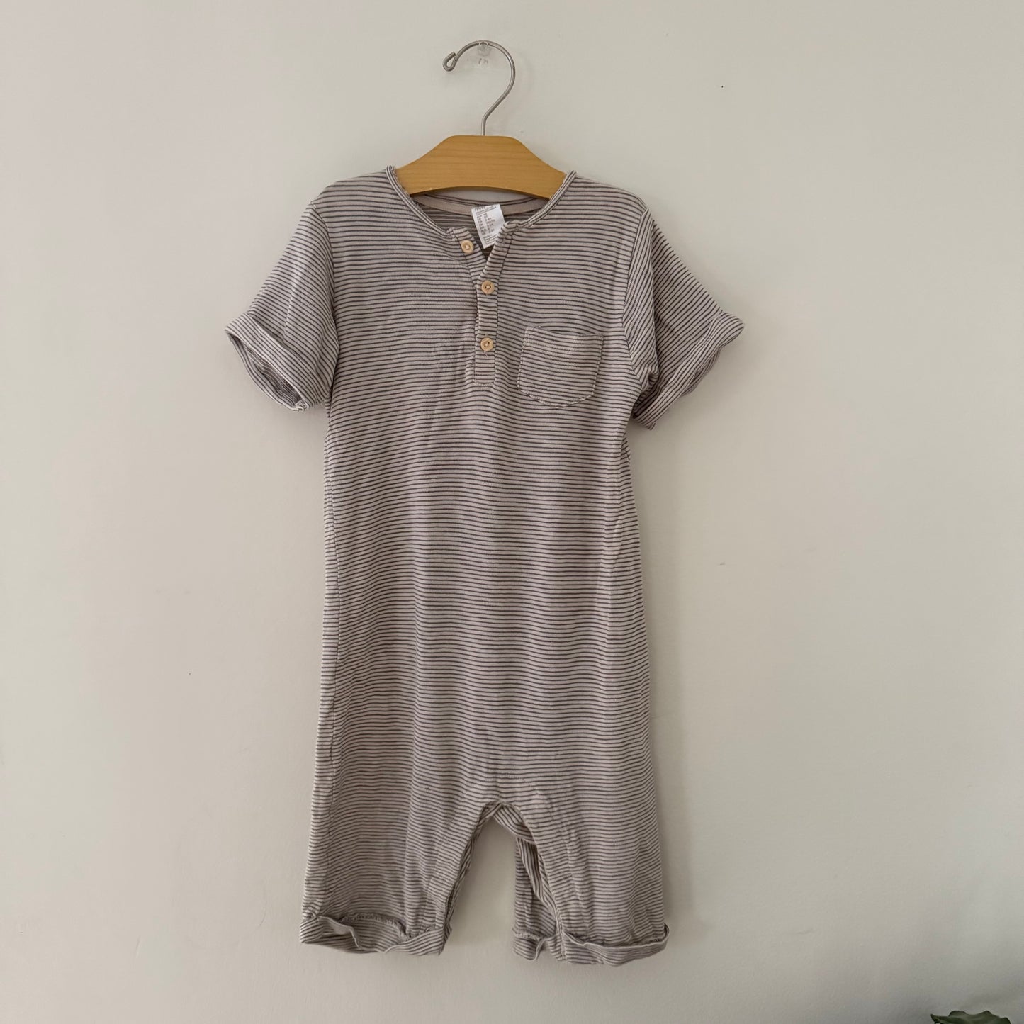 Size 3T | Striped slub knit one piece