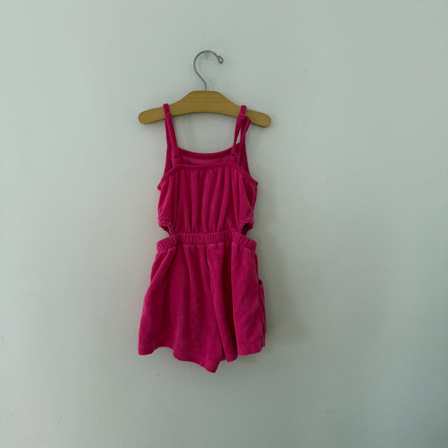 Size 5T | Terry cloth cut out romper