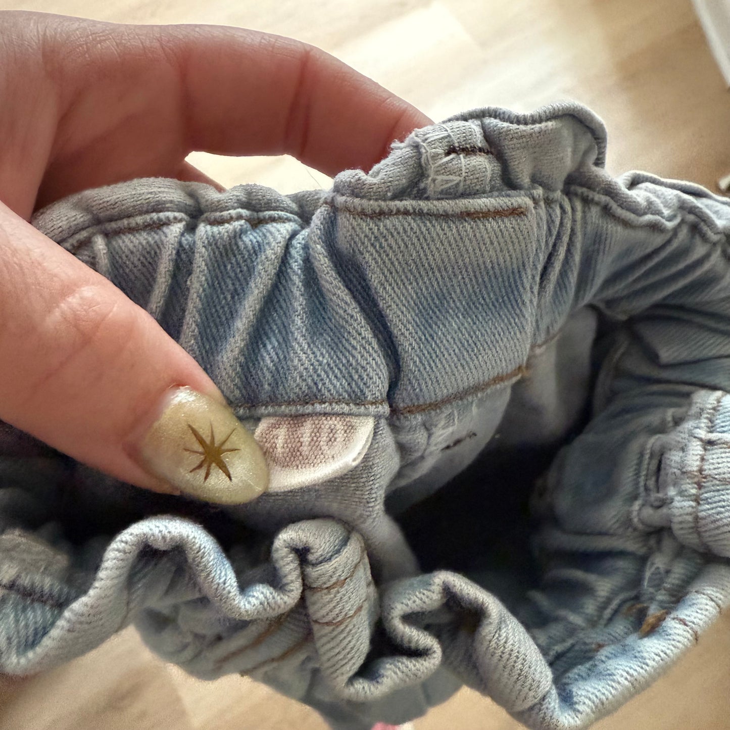 Size 4T | Denim paper bag pants
