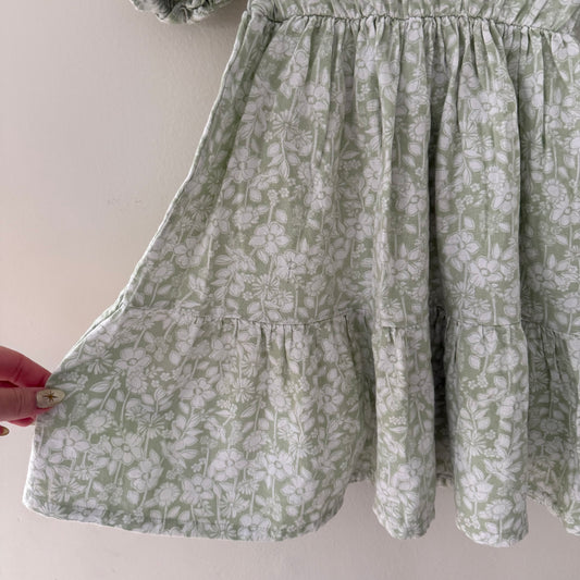 Size 6Y | Tiered floral puff sleeve dress