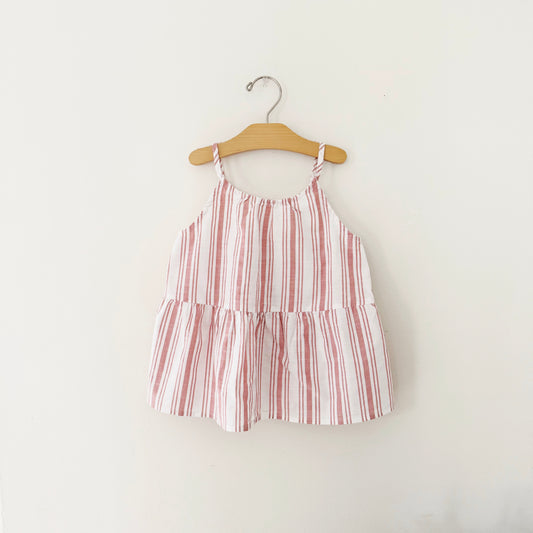 Size 7 | Striped peplum top