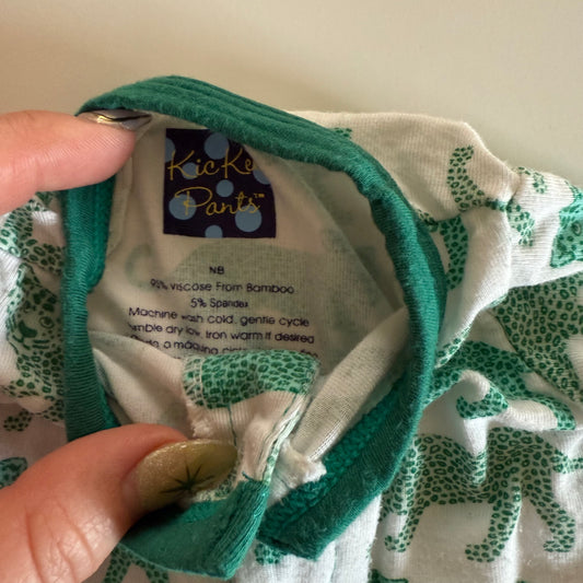 Size newborn | Kickee pants bamboo cheetah onesie