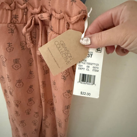 Size 3T | NWT Floral overalls