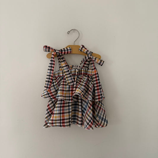 Size 4 | Plaid bow tank