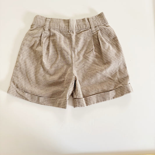 Size 2T | Vintage subtle plaid pleated shorts