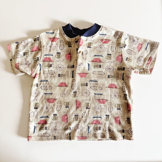 Size 3T/4T | Vintage camping themed polo