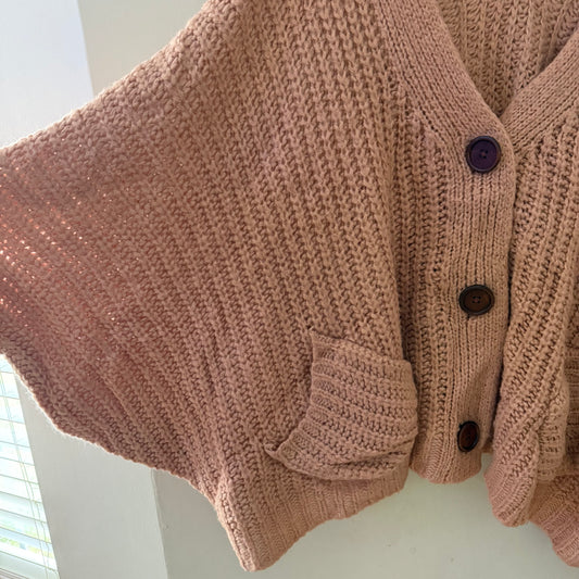 Size large | Oversized slouchy dusty pink knit