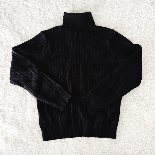 Size 5/6 | Black ribbed turtleneck