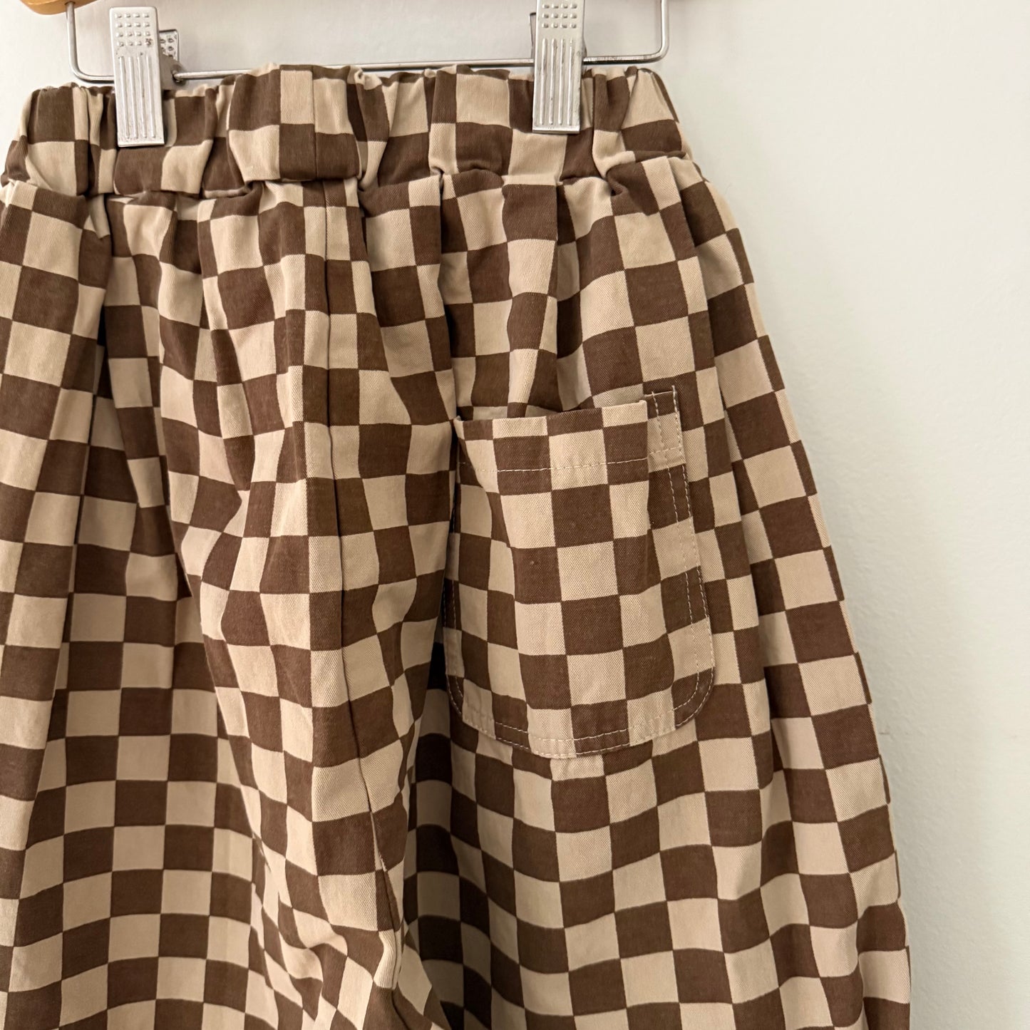Open size | Neutral checkerboard pants