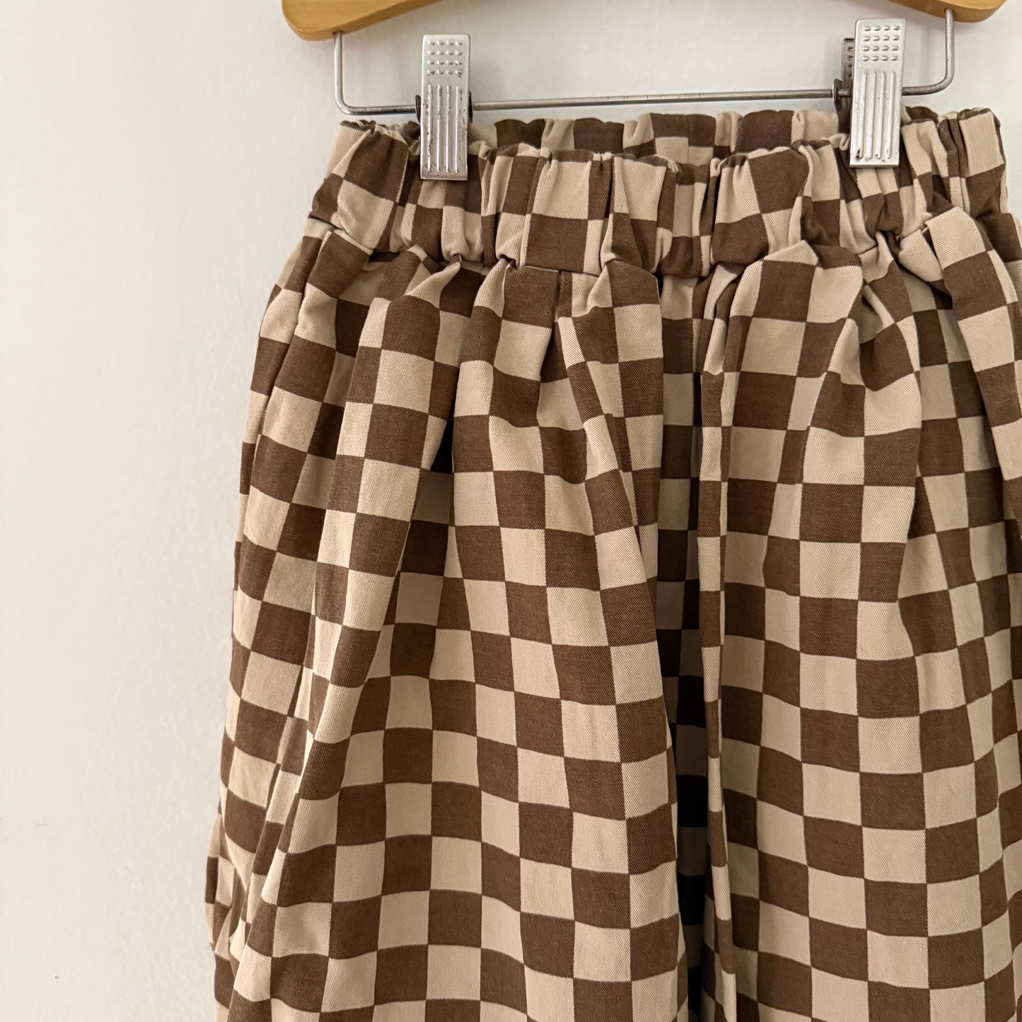 Open size | Neutral checkerboard pants