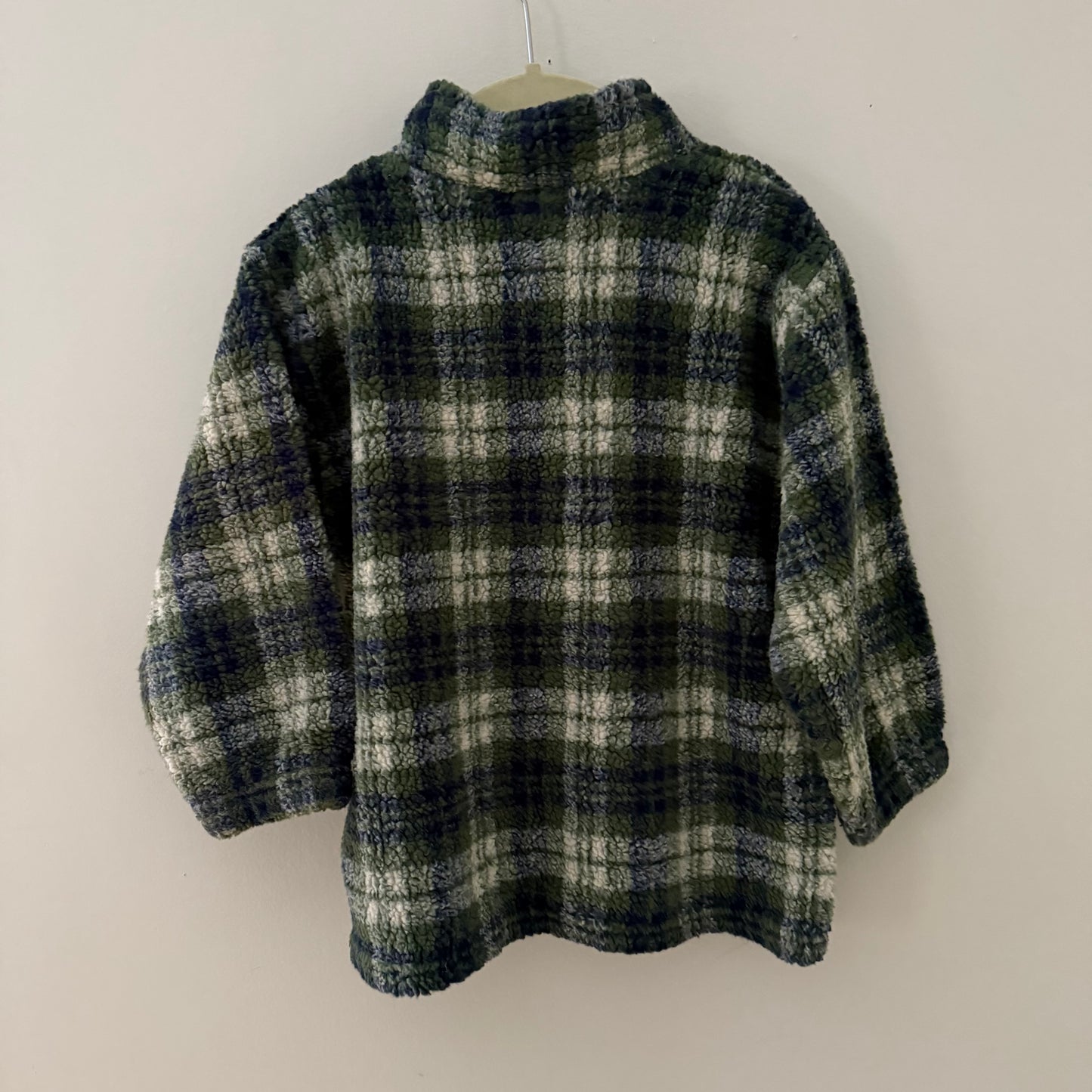 Size 4T | Vintage Oshkosh plaid sherpa fleece pullover