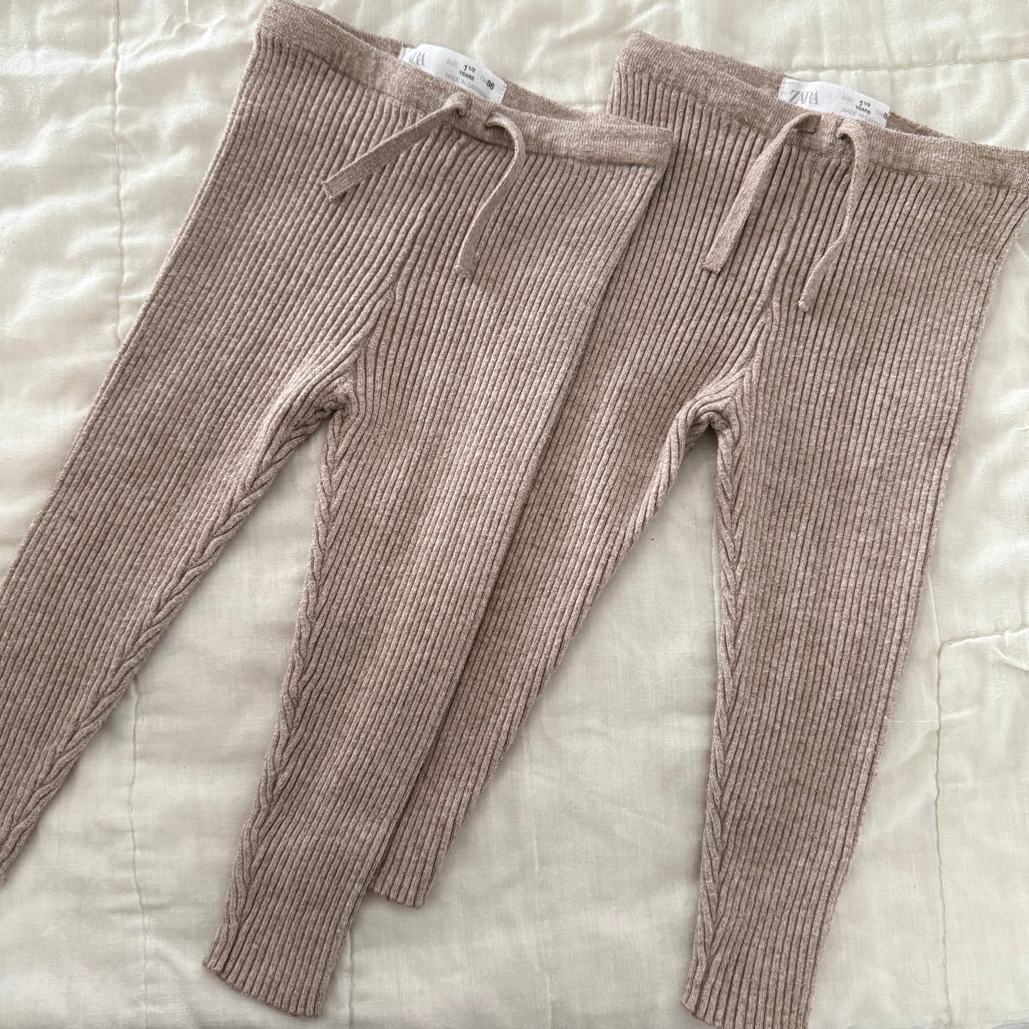 Size 1.5 years | Zara knitted drawstring leggings