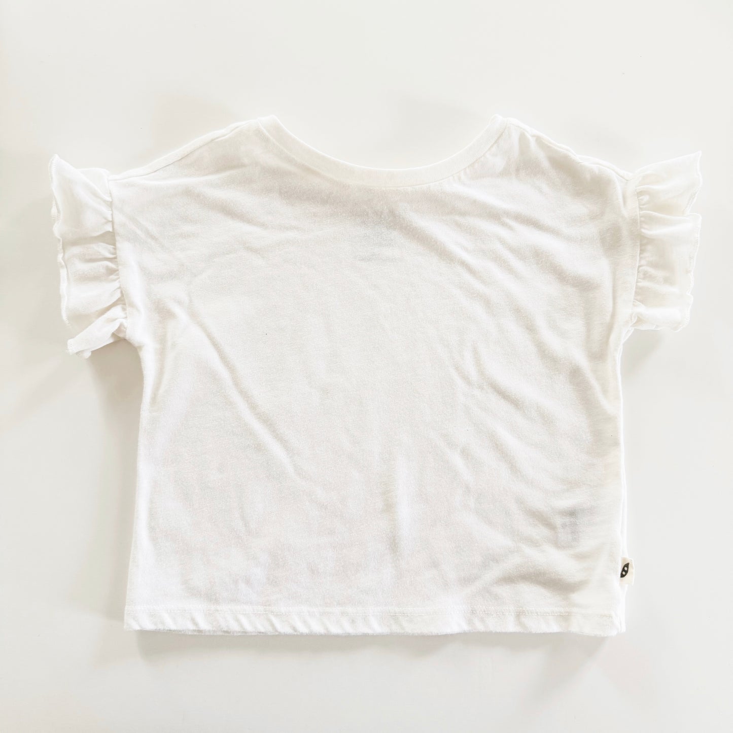 Size 2T | Cream ruffle sleeve tee
